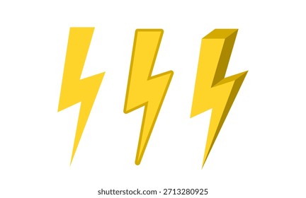 lightning symbol set with different concept