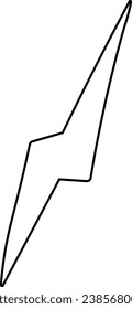 Lightning symbol of speed and agility. Lightning or electrical hazard indication.