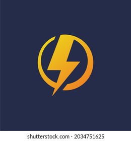 Lightning symbols logo concept, charging light vector logo
