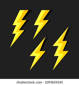 Lightning symbols vector illustration