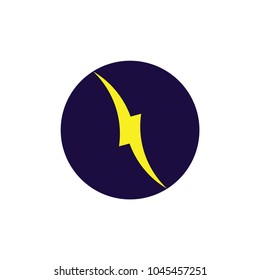 lightning thunder in the blue sky symbol logo 