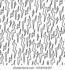 Lightning thunder bolt electric energy seamless pattern background concept. Vector flat graphic design illustration