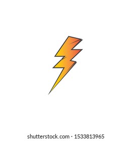 lightning thunder bolt electricity logo design template