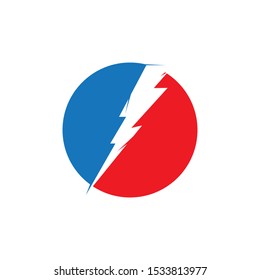 lightning thunder bolt electricity logo design template