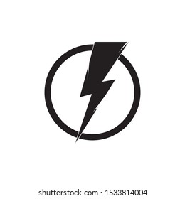 lightning thunder bolt electricity logo design template