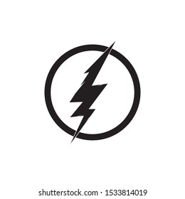 lightning thunder bolt electricity logo design template