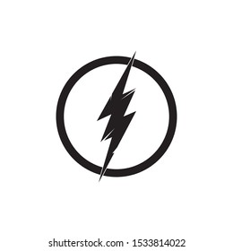 lightning thunder bolt electricity logo design template