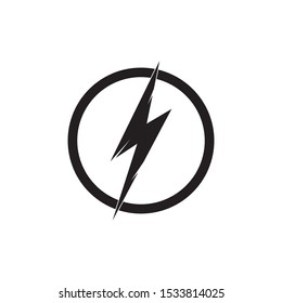 lightning thunder bolt electricity logo design template