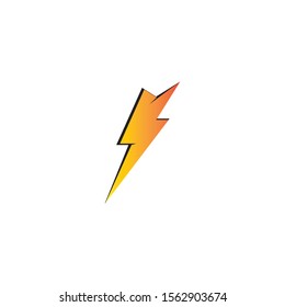 lightning thunder bolt electricity logo design template