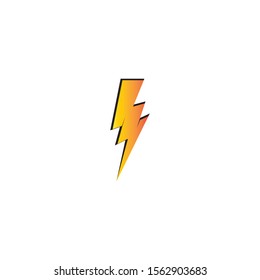 lightning thunder bolt electricity logo design template