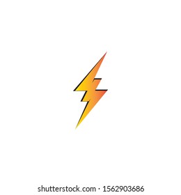 lightning thunder bolt electricity logo design template