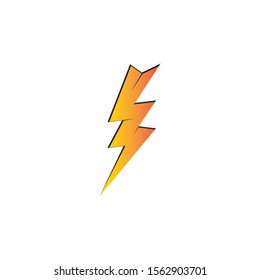 lightning thunder bolt electricity logo design template