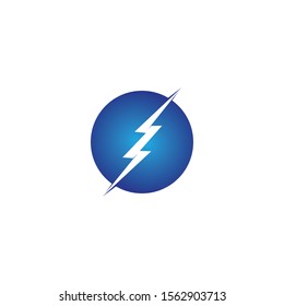 lightning thunder bolt electricity logo design template