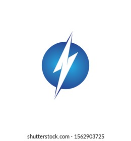 lightning thunder bolt electricity logo design template