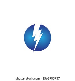 lightning thunder bolt electricity logo design template
