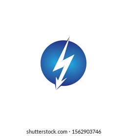 lightning thunder bolt electricity logo design template