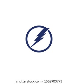 lightning thunder bolt electricity logo design template
