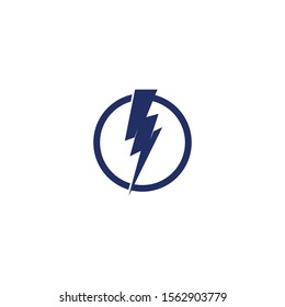 lightning thunder bolt electricity logo design template