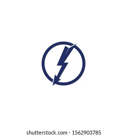 lightning thunder bolt electricity logo design template