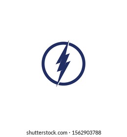 lightning thunder bolt electricity logo design template