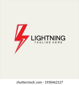 lightning thunder bolt electricity logo design template