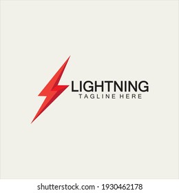 Lightning Thunder Bolt Electricity Logo Design Stock Vector (Royalty ...