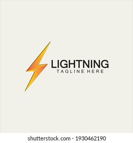 lightning thunder bolt electricity logo design template