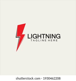 Lightning Thunder Bolt Electricity Logo Design Template