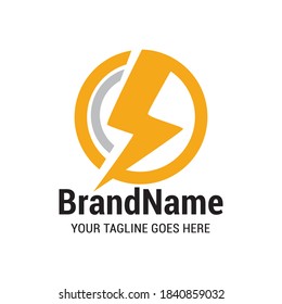 lightning thunder bolt flash logo icon vector template.