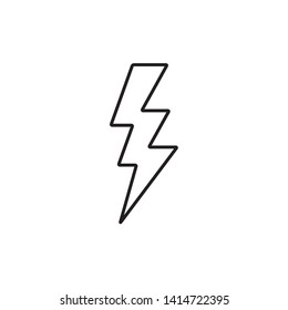 Lightning  thunder bolt icon illustration isolated vector sign symbol - Vector