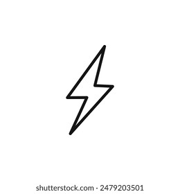 Lightning Thunder Bolt Icon Perfect for Energy and Power Themes