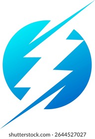 Logotipo del rayo del rayo. Icono de energía, electricidad y energía