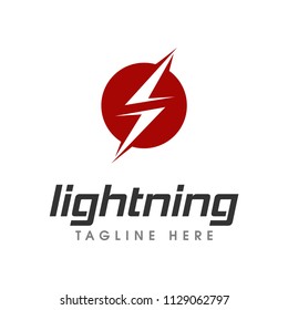 lightning, thunder, electric logo design 