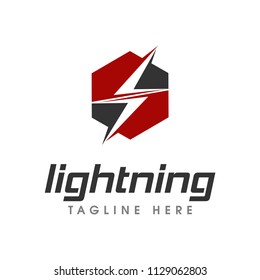 lightning, thunder, electric logo design 