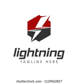 lightning, thunder, electric logo design 