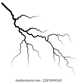 Lightning thunder, electricity storm light energy, flash rays power flare