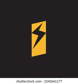 Lightning thunder free vector Thunderbolt Logo design. Fast speed Logotype concept icon on black background.