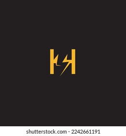 Diseño de logotipo de Thunderbolt vectorial libre de truenos relámpago. Icono de concepto de Logotipo de velocidad rápida en fondo negro.