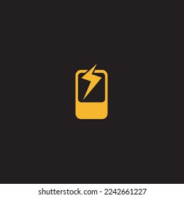Lightning thunder free vector Thunderbolt Logo design. Fast speed Logotype concept icon on black background.