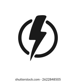  Lightning Thunder icon  flat style.
