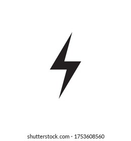 Lightning Thunder Icon in Trendy Style on White Background. Electric Symbol Vector