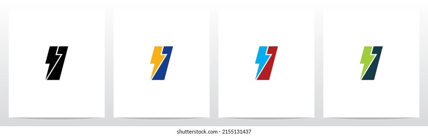 Lightning Thunder Letter Logo Design I