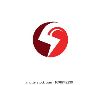 Lightning  and Thunder Logo tomplate