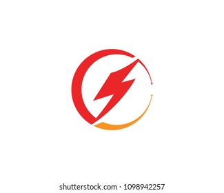 Lightning Thunder Logo Tomplate Stock Vector (Royalty Free) 1098942257 ...