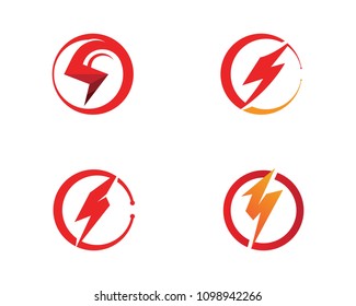 Lightning Thunder Logo Tomplate Stock Vector (Royalty Free) 1098942266 ...