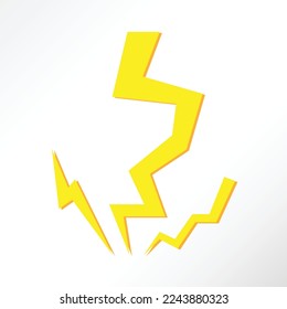 Icono de vector minimalista relámpago o trueno