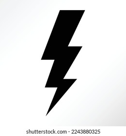 Lightning or thunder minimalist vector icon