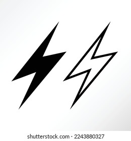 Lightning or thunder minimalist vector icon