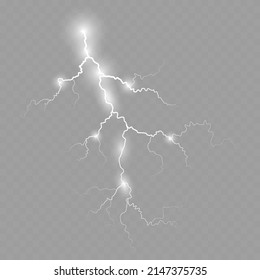 Lightning, thunder vector effect illustration
