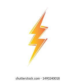 lightning thunderbolt electricity logo design template